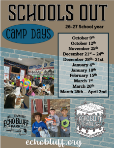 Schools Out Camp Day October 9th